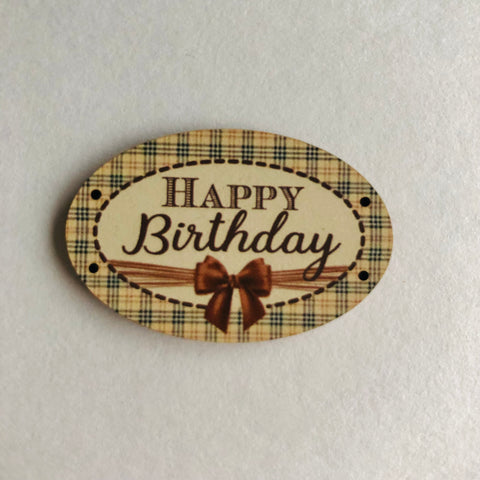 Atelier Bonheur du jour - Buttons - Happy Birthday - Brown