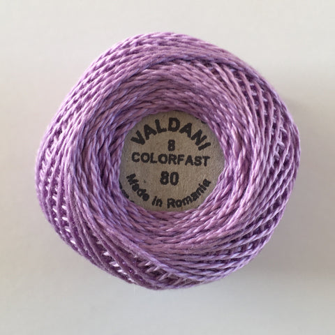 Valdani Size 8 Perle Cotton - Color 80 Lavender Medium