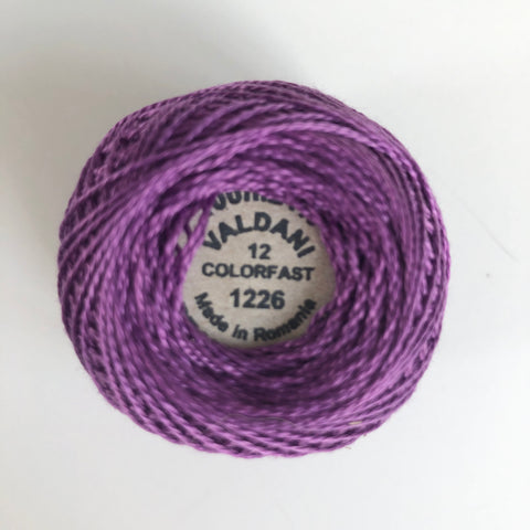 Valdani Size 12 Perle Cotton - Color 1226 Mauve Lilac