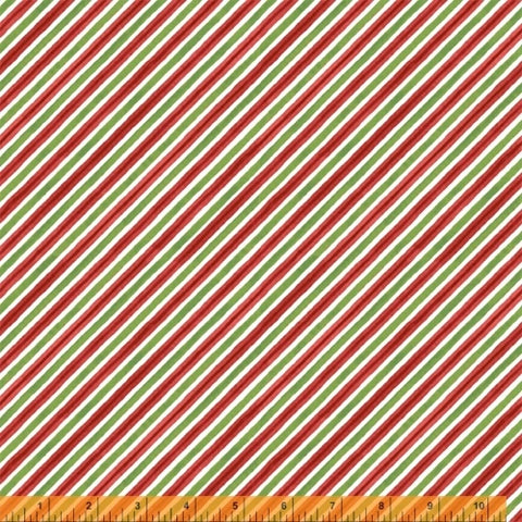 Stripe - Multi - Winter Gnomes - Striped Pear Studio - Windham