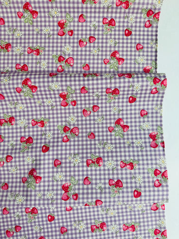 Check & Strawberry - Purple (F) - 30's Collection - Atsuko Matsuyama - Yuwa