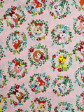 Animal Wreath - Pink (A) - Atsuko Matsuyama - 30's Collection - Yuwa