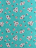 Ka's Favorite Feedsack - Margaret on Byers Lattice - Mint - Textile Pantry