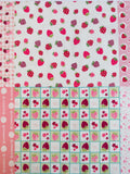 Square Strawberry Panel - Pink B - Atsuko Matsuyama - Nostalgic Memories - Yuwa