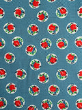Circle Rose on Dot - Blue - MomnSon