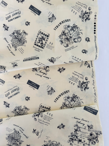 Fruit Gifts - Black (C) - 30's Collection - Atsuko Matsuyama - Yuwa
