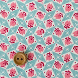 Textile Pantry's 30's - Tulips - Mint - Textile Pantry