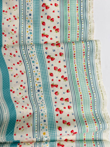 Fruit Ribbon - Blue (B) - 30's Collection - Atsuko Matsuyama - Yuwa