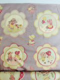 Sunbonnet Sue Dresden Flower Panel - Lavender - Kumiko Minami - Japanese Import