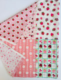 Square Strawberry Panel - Pink B - Atsuko Matsuyama - Nostalgic Memories - Yuwa