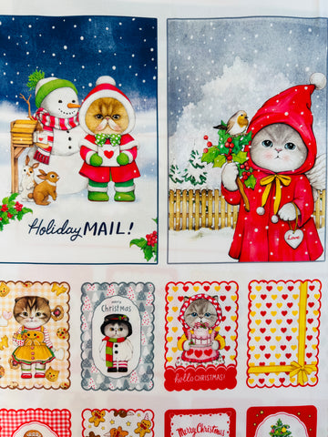 Christmas Card - Panel -Uncle Cat