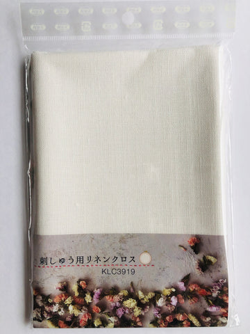 Linen Cloth for Embroidery - White - Japanese Import