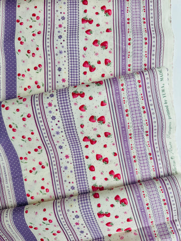 Fruit Ribbon - Purple (F) - 30's Collection - Atsuko Matsuyama - Yuwa