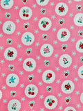 Exclusive Berries & Birds -  Pink - Atsuko Matsuyama - 30's Collection - Yuwa
