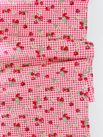Check & Strawberry - Pink (A) - 30's Collection - Atsuko Matsuyama - Yuwa