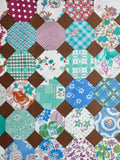 Ka's Favorite Feedsack - Octagon - Brown - Textile Pantry