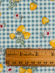 Check & Strawberry - Blue (B) - 30's Collection - Atsuko Matsuyama - Yuwa