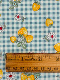 Check & Strawberry - Blue (B) - 30's Collection - Atsuko Matsuyama - Yuwa
