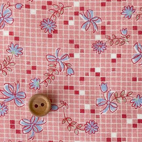 Textile Pantry's 30's - Flowers and Ribbons - Pink - Textile Pantry