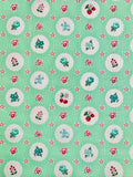 Exclusive Berries & Birds - Mint - Atsuko Matsuyama - 30's Collection - Yuwa