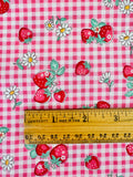Check & Strawberry - Pink (A) - 30's Collection - Atsuko Matsuyama - Yuwa