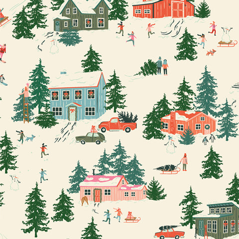 Christmas in the Cabin - Merry Town - Art Gallery Fabrics