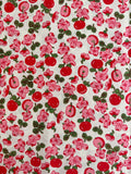 Apples and Blossoms - Red/Pink on Cream - MomNSon