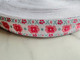 Stitchwork Blooms - Pink - Vintage Ribbon
