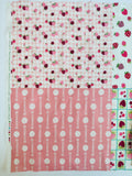 Square Strawberry Panel - Pink B - Atsuko Matsuyama - Nostalgic Memories - Yuwa