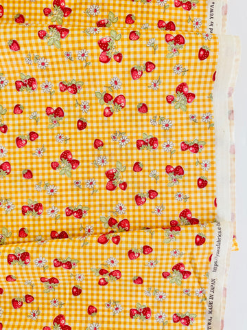Check & Strawberry - Yellow (C) - 30's Collection - Atsuko Matsuyama - Yuwa
