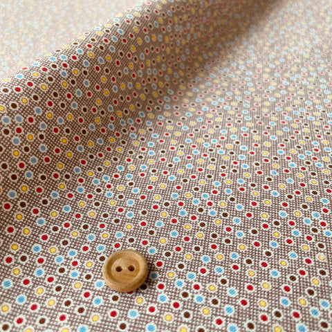 Textile Pantry's 30's - Colorful Dots - Brown - Textile Pantry