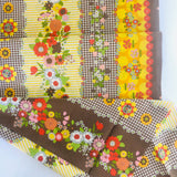 70's Flower Design - Flower Days Border - Brown - Koko Seki