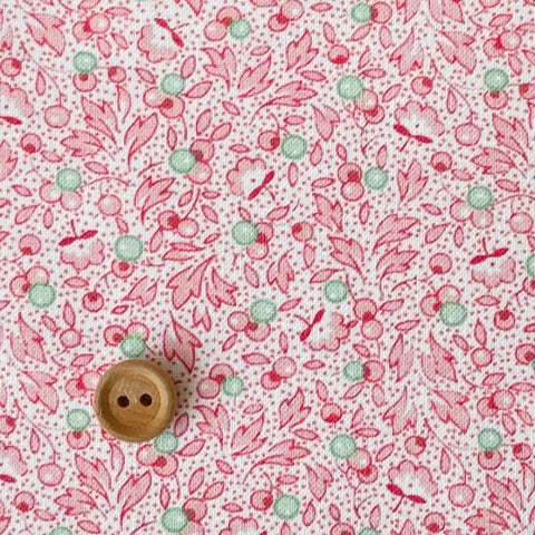 Textile Pantry's 30's - Pointillism and Leaf - Pink - Textile Pantry