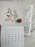 2026 Calendar and Embroidery Pattern - Aki Takahashi