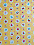 Exclusive Berries & Birds -  Yellow - Atsuko Matsuyama - 30's Collection - Yuwa