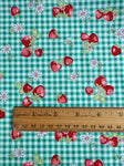 Check & Strawberry - Green (D) - 30's Collection - Atsuko Matsuyama - Yuwa