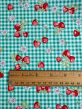 Check & Strawberry - Green (D) - 30's Collection - Atsuko Matsuyama - Yuwa