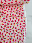 Cutie Berry - Pink with Pink Berry and yellow flower (E) - Atsuko Matsuyama - 30's Collection - Yuwa