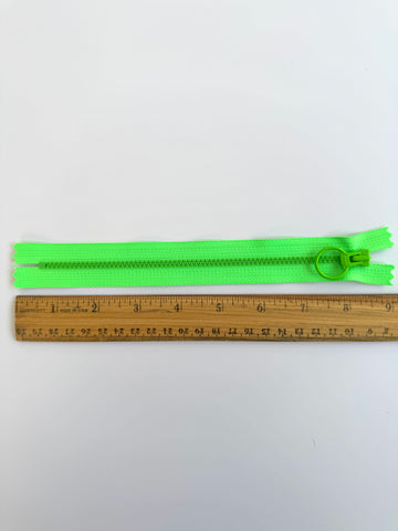 Neon Zipper - Green - YKK