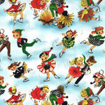 Holly Jolly - Ice Skaters - Cloud - Michael Miller