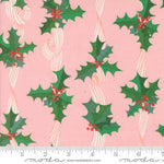 Tiny Christmas - Holly Stripe - Cotton Candy - LizzyHouse - Moda