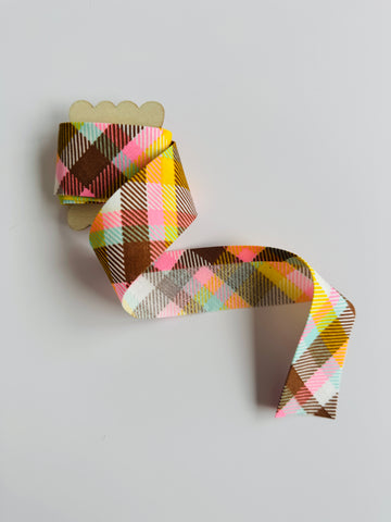 Plaid Bias - Brown - Antique Fabric Pinks