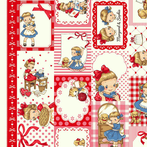 Margaret & Sophie 8- Little Memory Message - Red - Quilt Gate