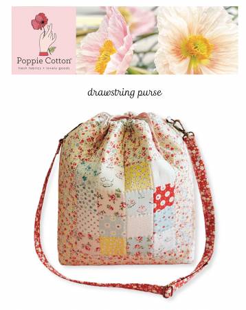 Drawstring Purse Pattern - Karen Pratt of Cream Craft Goods - Poppie Cotton