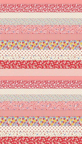 30's Playtime 2025 - Cheater Stripe - Scarlet - Linzee McCray - Moda