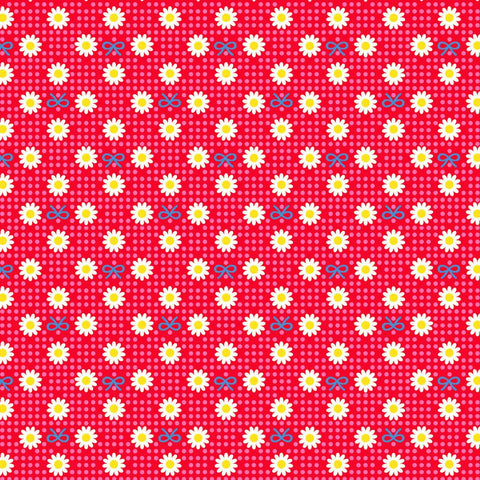 Margaret & Sophie 8- Retro Margaret Flower - Red - Quilt Gate