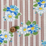 Pantry 30's Collection - Bouquet and Stripe - Brown (D) - Textile Pantry