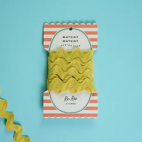 Big Ric Rac - Citron - Matchy Matchy Sewing Club