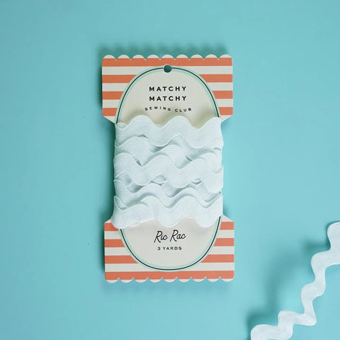 Chalk Big Ric Rac - White - Matchy Matchy Sewing Club
