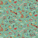 Hello Again 2 - Vintage Toys - Green (D) - Quilt Gate